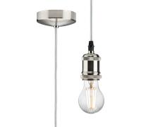 Knightsbridge 8271LBC 1.8m E27 Vintage Pendant Set - Brushed Chrome