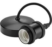 Knightsbridge Pendant Set 6" E27 Vintage Matt Black 8271MB