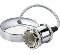 Knightsbridge 8271Pc 6" E27 Vintage Pendant Set - Polished Chrome