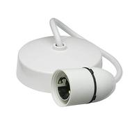 Knightsbridge 9 Inch T2 Pendant Set for BC Lamps in White