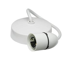 Knightsbridge 9 Inch T2 Pendant Set for BC Lamps in White