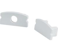 Knightsbridge Aluminium Surface Mount Profile End Caps - White
