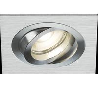 Knightsbridge Ambar Single Tilt Square Downlight Brushed Chrome AMA1TSBC Netlighting Grey One Size