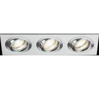 Knightsbridge Ambar Tri Tilt Square Downlight Brushed Chrome AMA3TSBC Netlighting Grey One Size