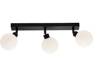 Knightsbridge BA01B3MB 230V IP44 G9 Triple Bar Spotlight with Round Frosted Glass - Matt Black