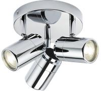 KnightsBridge 230V IP44 GU10 Triple Spotlight - Chrome