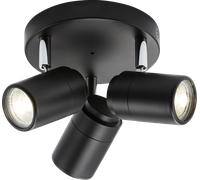 Knightsbridge BA03P3MB 230V IP44 GU10 Triple Spotlight - Matt Black