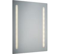 Knightsbridge Battery Operated IP44 LED Bathroom Mirror with Frosted Panels