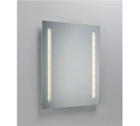 Knightsbridge Battery Operated IP44 LED Bathroom Mirror with Frosted Panels