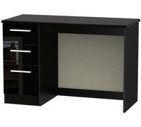 Knightsbridge Black Gloss 3 Drawer Desk