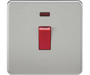 KNIGHTSBRIDGE BRUSHED CHROME SCREWLESS Switches & Sockets ALL Inserts + USB