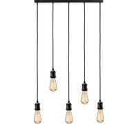 Knightsbridge CALVI5BMB CALLA 230V E27 Vintage 5 Light Bar Pendant - Matt Black
