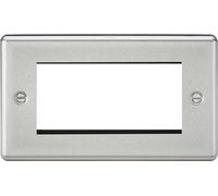 KNIGHTSBRIDGE CL4GBC 4G Modular Faceplate-Rounded Edge Brushed Chrome