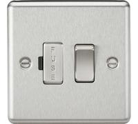 Knightsbridge CL63BC Rounded Edge 13A Switched Fused Spur Unit - Brushed Chrome