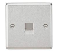 Knightsbridge CL73BC Telephone Master Outlet, Rounded Edge Brushed Chrome