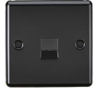 Knightsbridge CL74MB Rounded Edge Telephone Extension Outlet - Matt Black