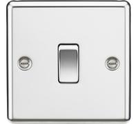 Knightsbridge CL834PC Rounded Edge 20A 1G DP Switch - Polished Chrome