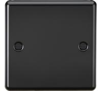 Knightsbridge CL85MB Rounded Edge 1G Blanking Plate - Matt Black