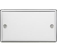 Knightsbridge CL86PC Rounded Edge 2G Blanking Plate - Polished Chrome