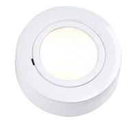 Knightsbridge CRF02 W Cabinet Fitting Surface/Recessed with Lamp, White, L/V, IP20, 12 V