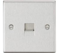 Knightsbridge CS73BC Square Edge Telephone Master Outlet - Brushed Chrome