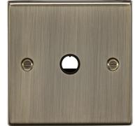 Knightsbridge CS8342AB Square Edge 20A Flex Outlet Plate - Antique Brass