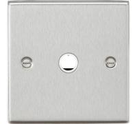 Knightsbridge CS8342BC Square Edge 20A Flex Outlet Plate - Brushed Chrome