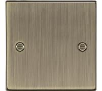 Knightsbridge CS85AB Square Edge Antique Brass 1G Blanking Plate, Antique Brass
