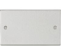 2G Blanking Plate - Square Edge Brushed Chrome