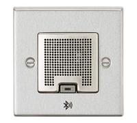 Knightsbridge CSBLUEBC RMS Bluetooth Speaker Outlet, Brushed Chrome, 3 W
