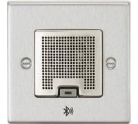 Knightsbridge CSBLUEBC Square Edge 3W RMS Bluetooth Speaker Outlet - Brushed Chrome