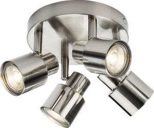 Knightsbridge CSP3BC 230V GU10 Quad Spotlight - Brushed Chrome