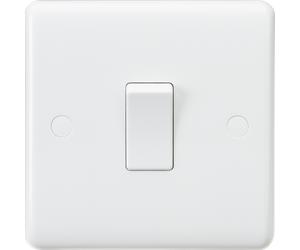 Knightsbridge CU1000DP White Curved Edge 10AX 1G DP Switch
