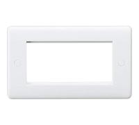 Knightsbridge CU1300 CU Curved Edge Single Pattress Box with Earth Terminal, White, 16 mm