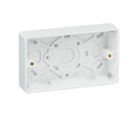 Knightsbridge CU1500 White Curved Edge Double 25mm Pattress Box