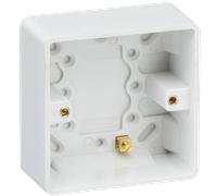 Knightsbridge CU1700 Curved Edge Single Pattress Box with Earth Terminal, 35 mm