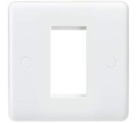 Knightsbridge CU1G Curved Edge 1 Gang Modular Faceplate, White