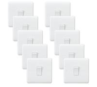 Knightsbridge CU2000x10 White Curved Edge 10AX 1G 2-Way Switch (10 Pack)