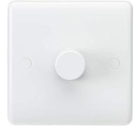 Knightsbridge Curved Edge 1G 40-400W Dimmer - White - CU2161