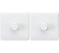 Knightsbridge CU2161 CU Dimmer, 230 V, White, Curved Edge (Pack of 2)