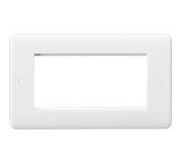 Knightsbridge CU1300 CU Curved Edge Single Pattress Box with Earth Terminal, White, 16 mm