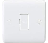 Knightsbridge CU6000-3A Curved Edge 13 Spur Unit with 3 A Fuse Fitted, 230 V, White