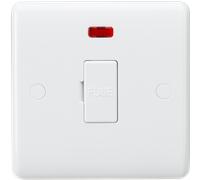 Knightsbridge CU6000N White Curved Edge 13A Fused Spur Unit + Neon