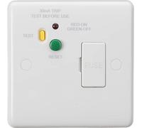 Knightsbridge CU6RCD 13A RCD Protected Fused Spur Unit - 30mA (Type A), White, 12.0 mm*86.0 mm*86.0 mm