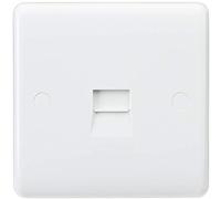 Knightsbridge CU7300 White Curved Edge Telephone Master Socket