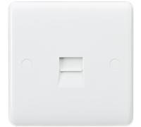 Knightsbridge Curved Edge Telephone Extension Socket - White - CU7400