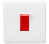 Knightsbridge CU8331 White Curved Edge 45A DP Switch (Small)
