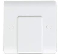 Knightsbridge Curved Edge 20A Flex Outlet Plate - White - CU8342