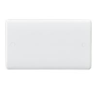 Knightsbridge Curved Edge 2G Blanking Plate - White - CU8360