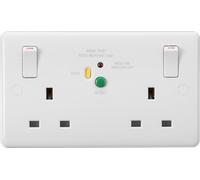 Knightsbridge CU9RCD 13A 2G DP RCD Switched Socket - 30mA (Type A), White